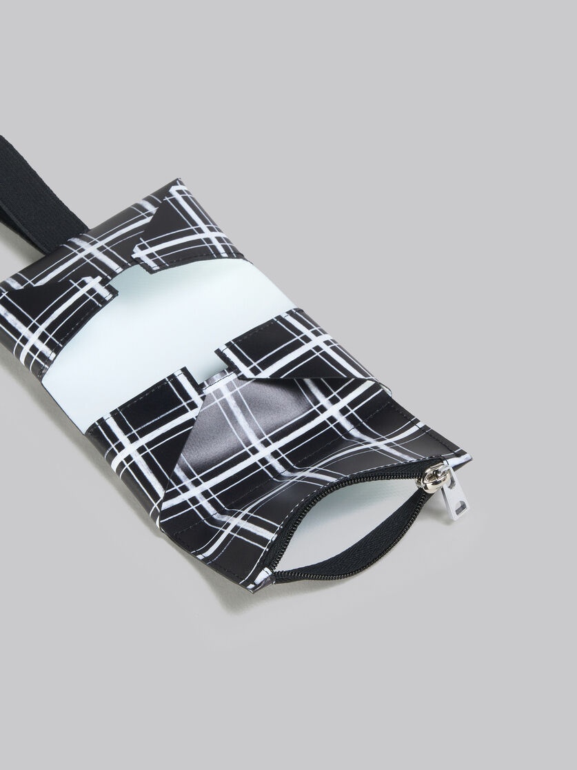 BLACK AND WHITE CHECKED WALLET - 2