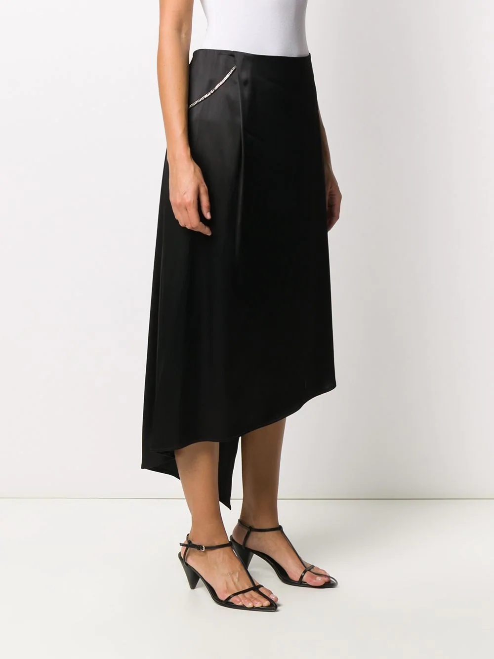 draped midi skirt - 3