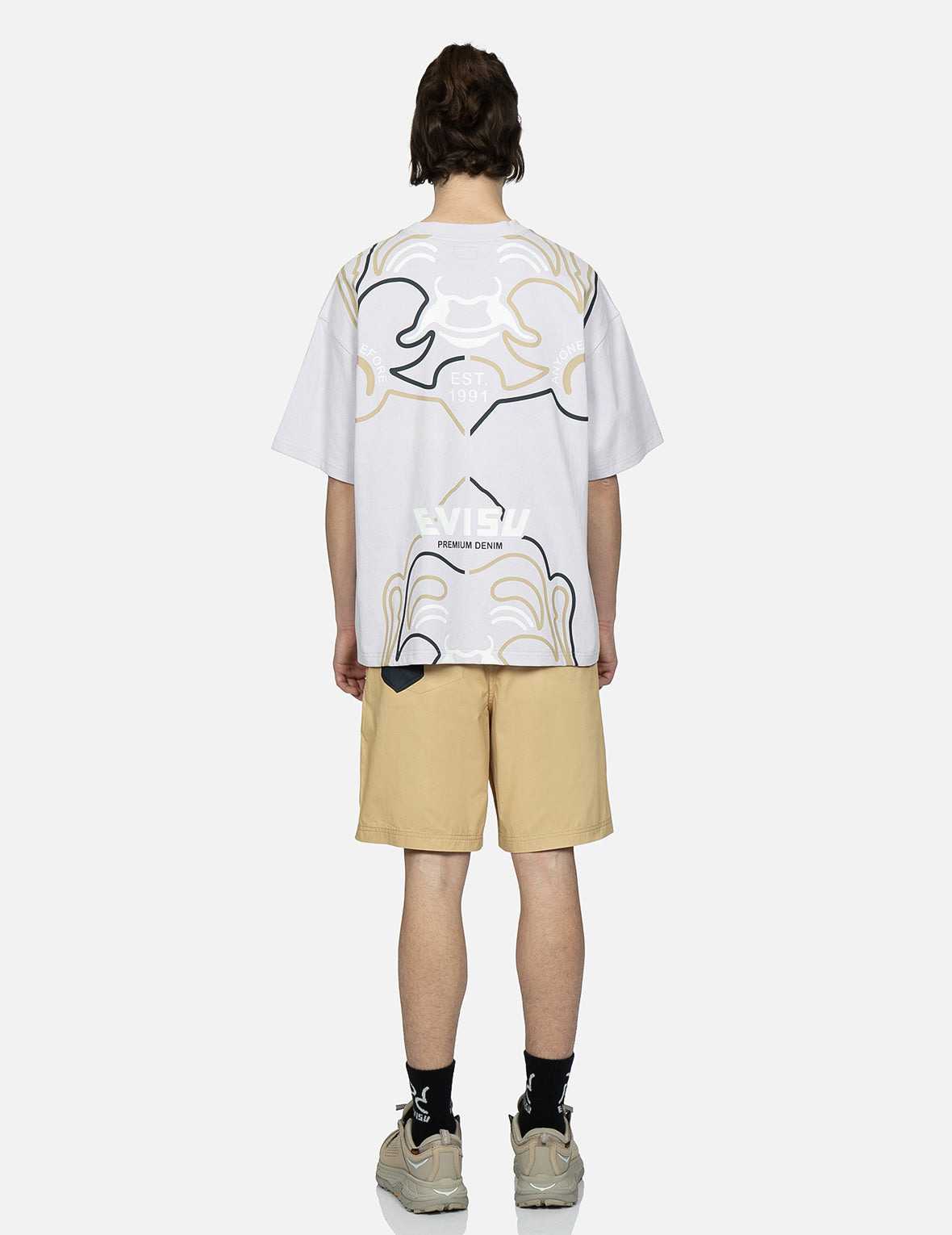 SEAGULL EMBROIDERY WOVEN SHORTS - 5