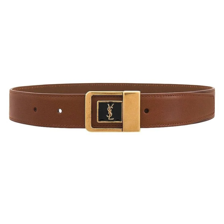 Saint Laurent LA 66 Leather Buckle Belt - 1