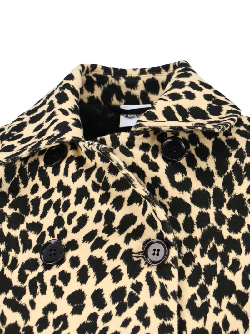 leopard print double-breasted coat 3