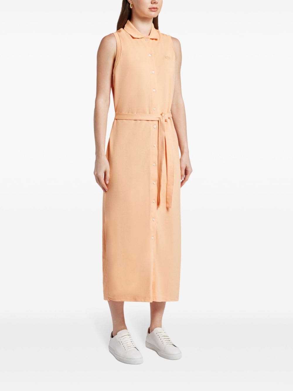 logo-patch cotton dress - 3