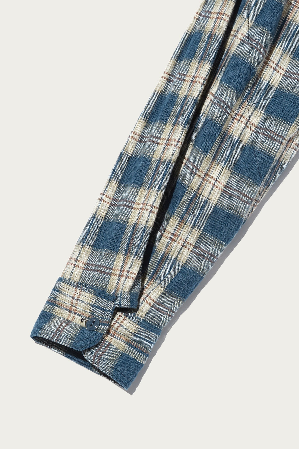 Work Shirt - Navy Cotton Plaid Jacquard - 4