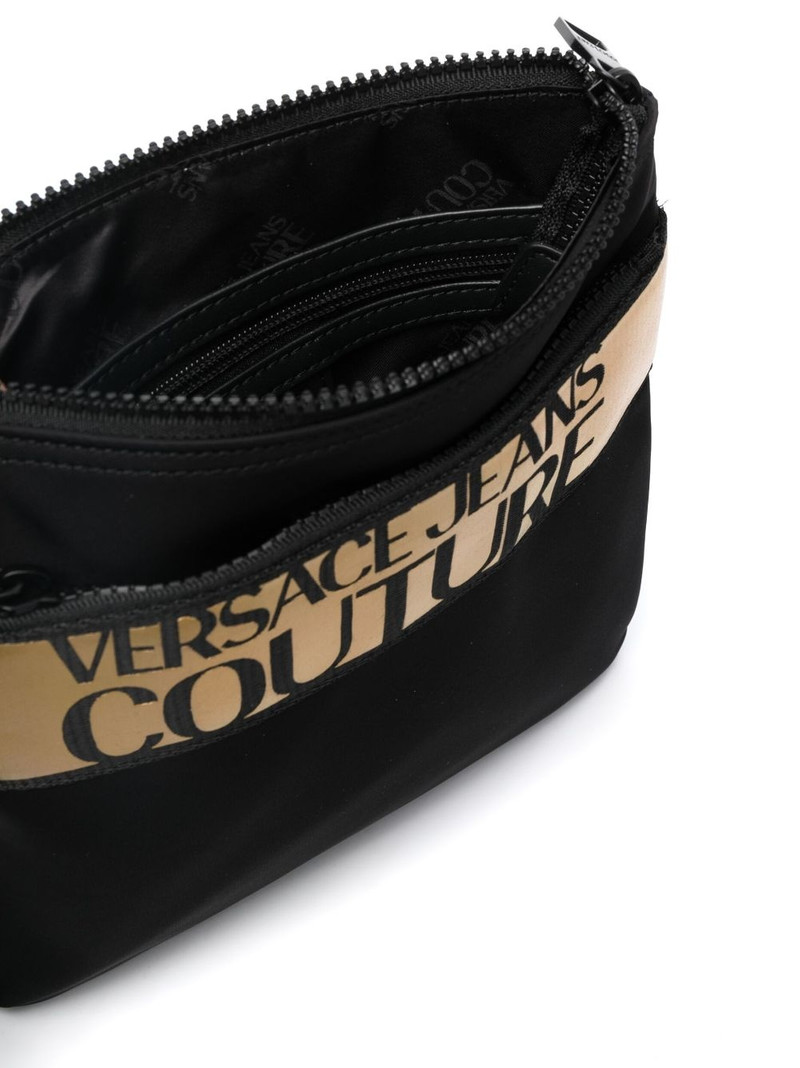 logo-print zip-fastening shoulder bag 5