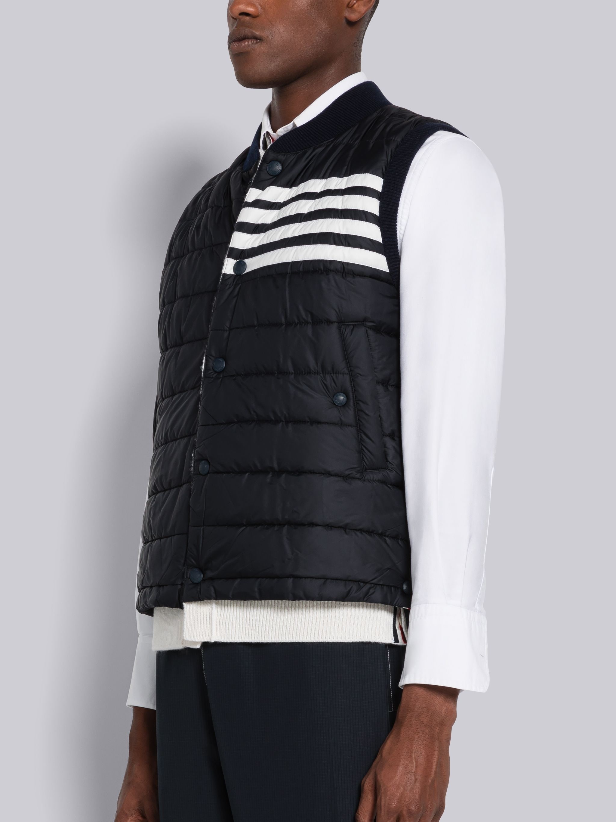 Nylon And Cashmere Reversible Tech Vest - 3