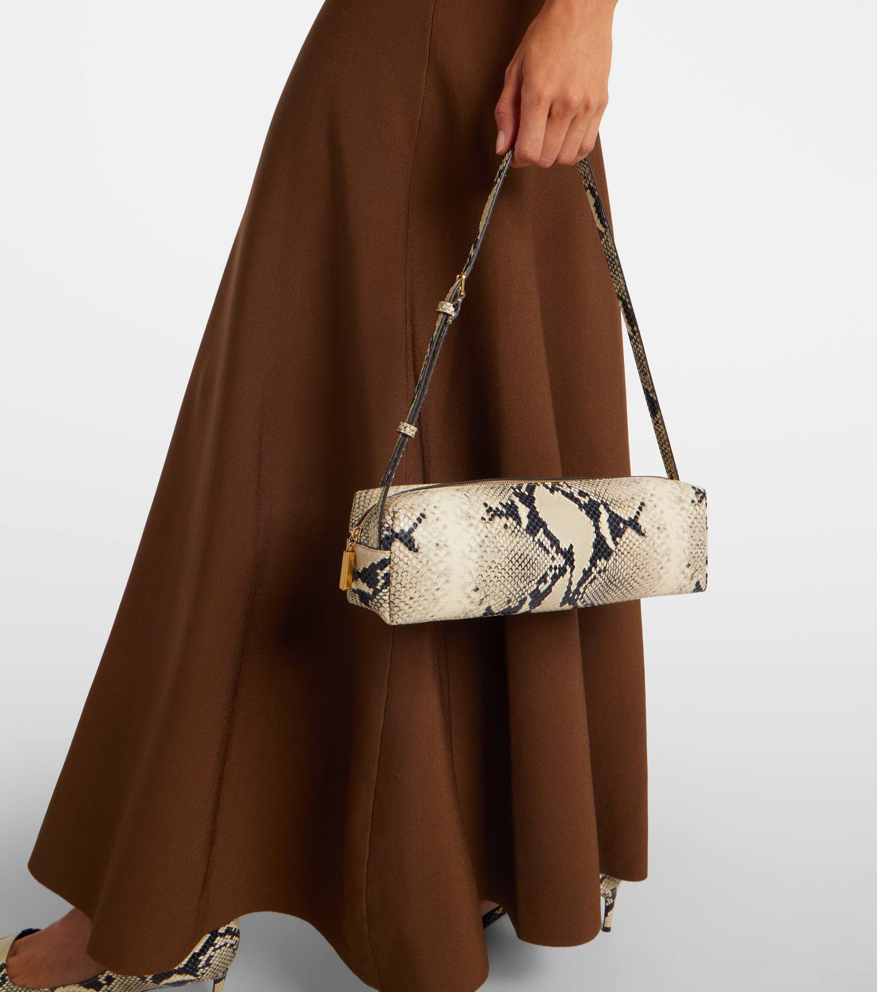 Kye Micro snake-effect leather shoulder bag - 7