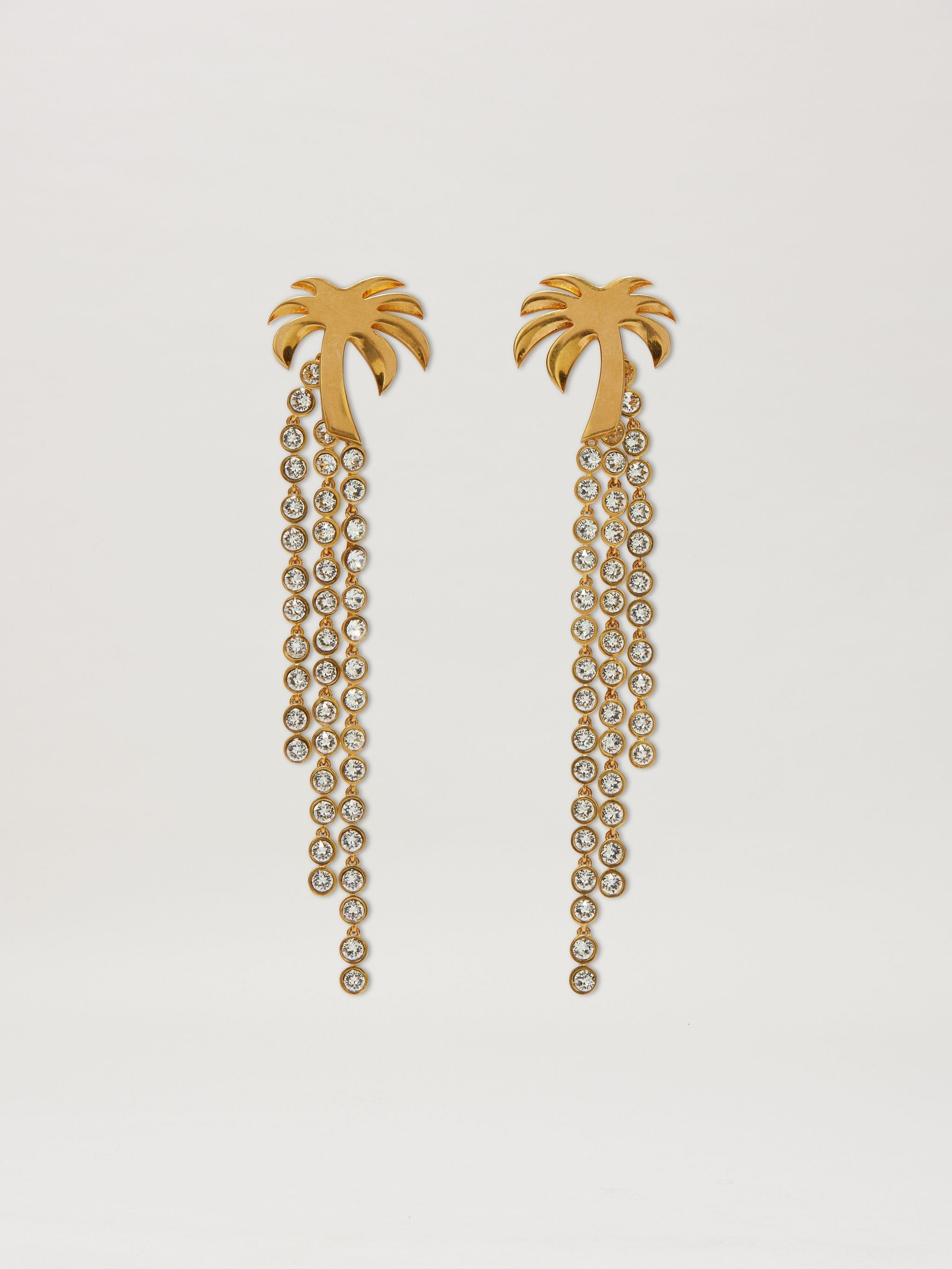 Palm Pendant Strass Earring - 1