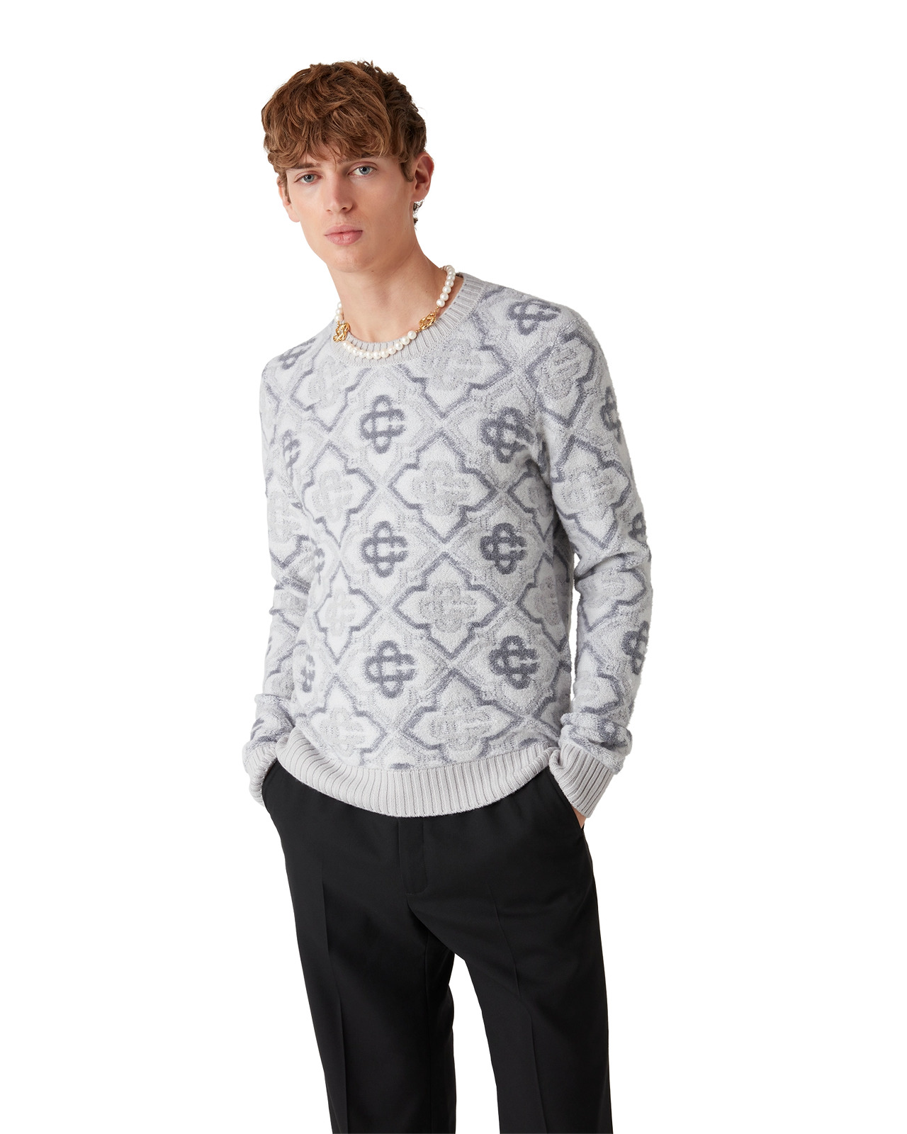 Monogram Knit Jumper | Casablanca Paris - 4