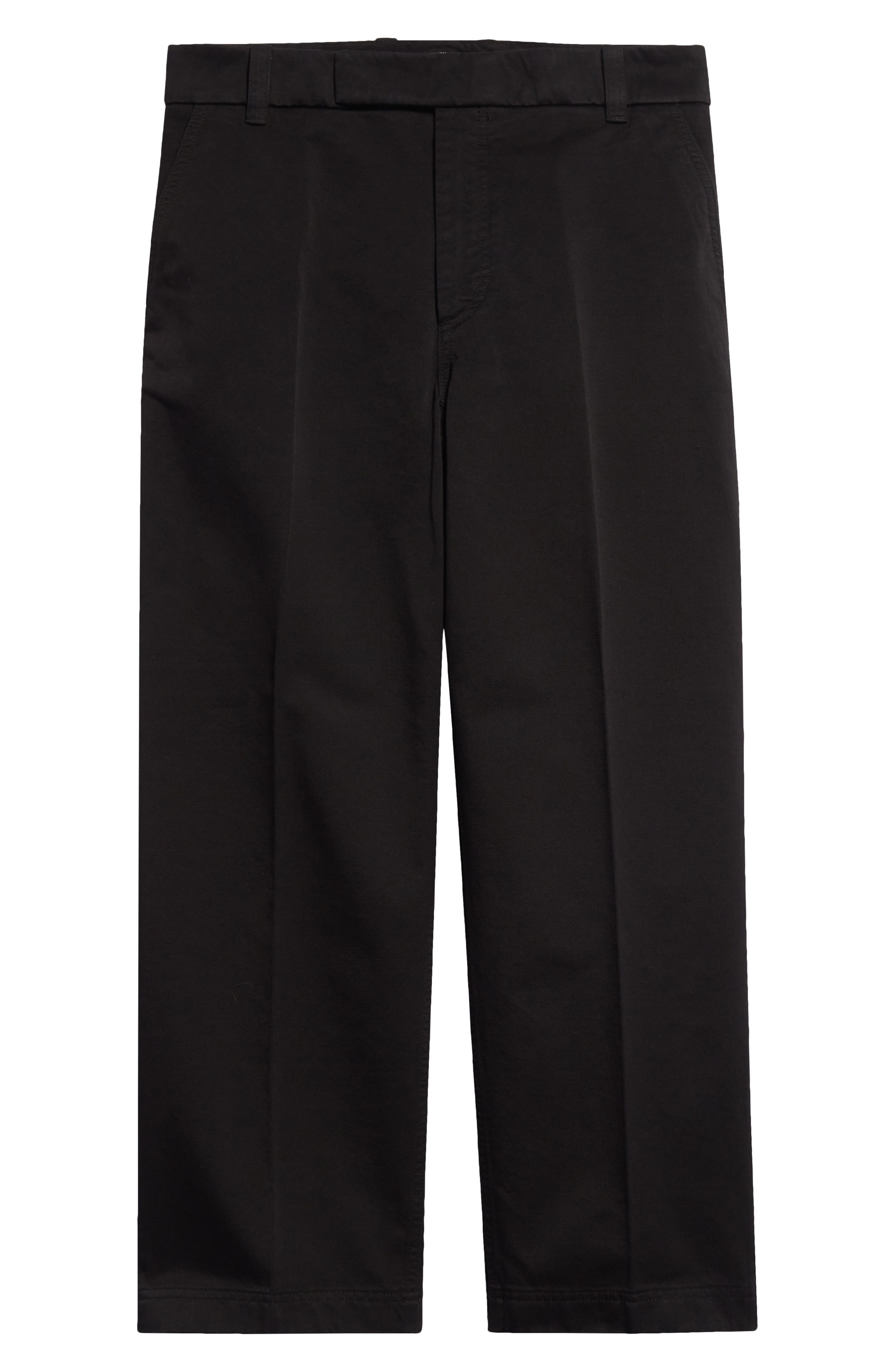 Thom Browne Cotton Twill Crop Chinos in Black at Nordstrom - 6