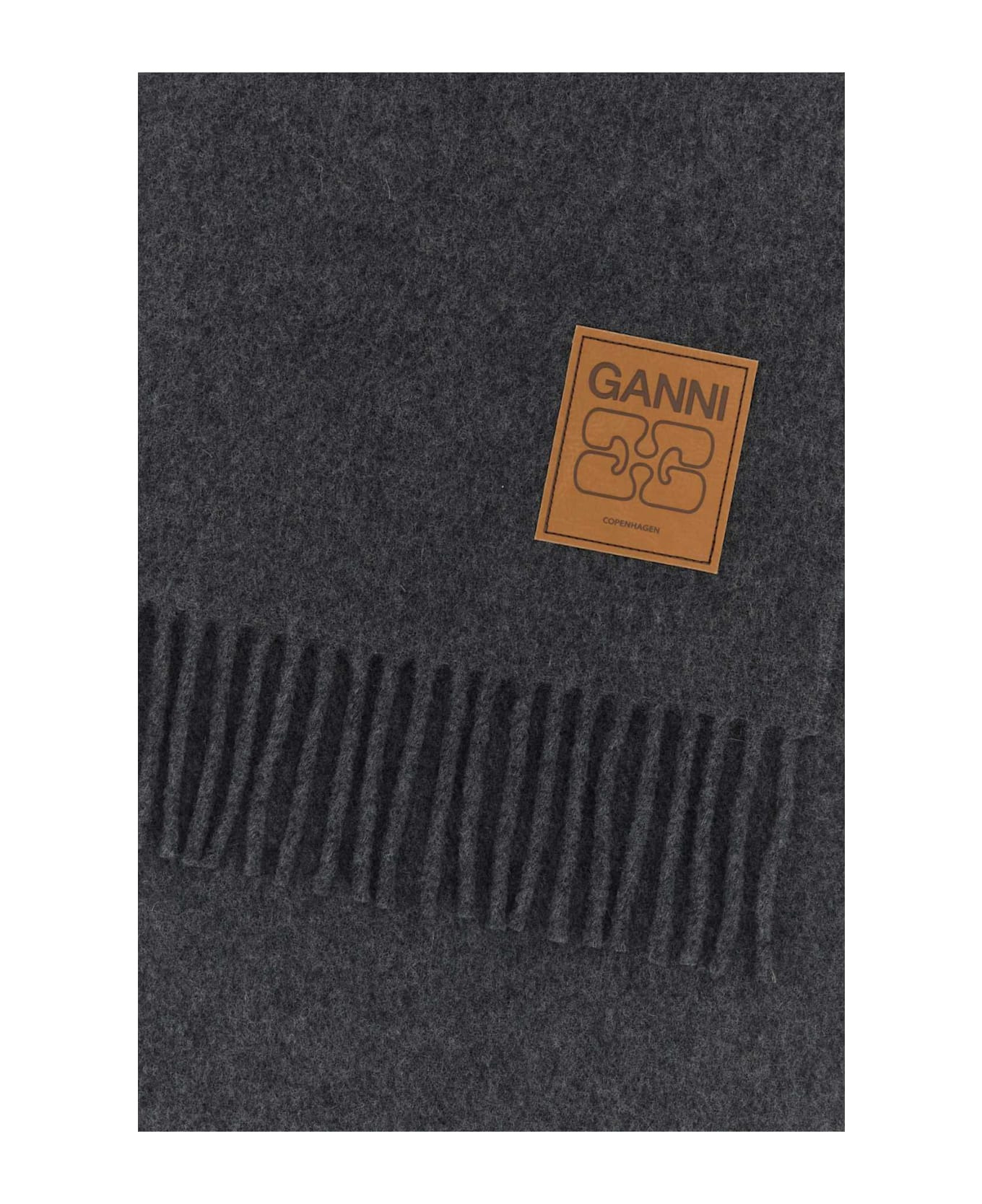 Dark Grey Wool Scarf - 2