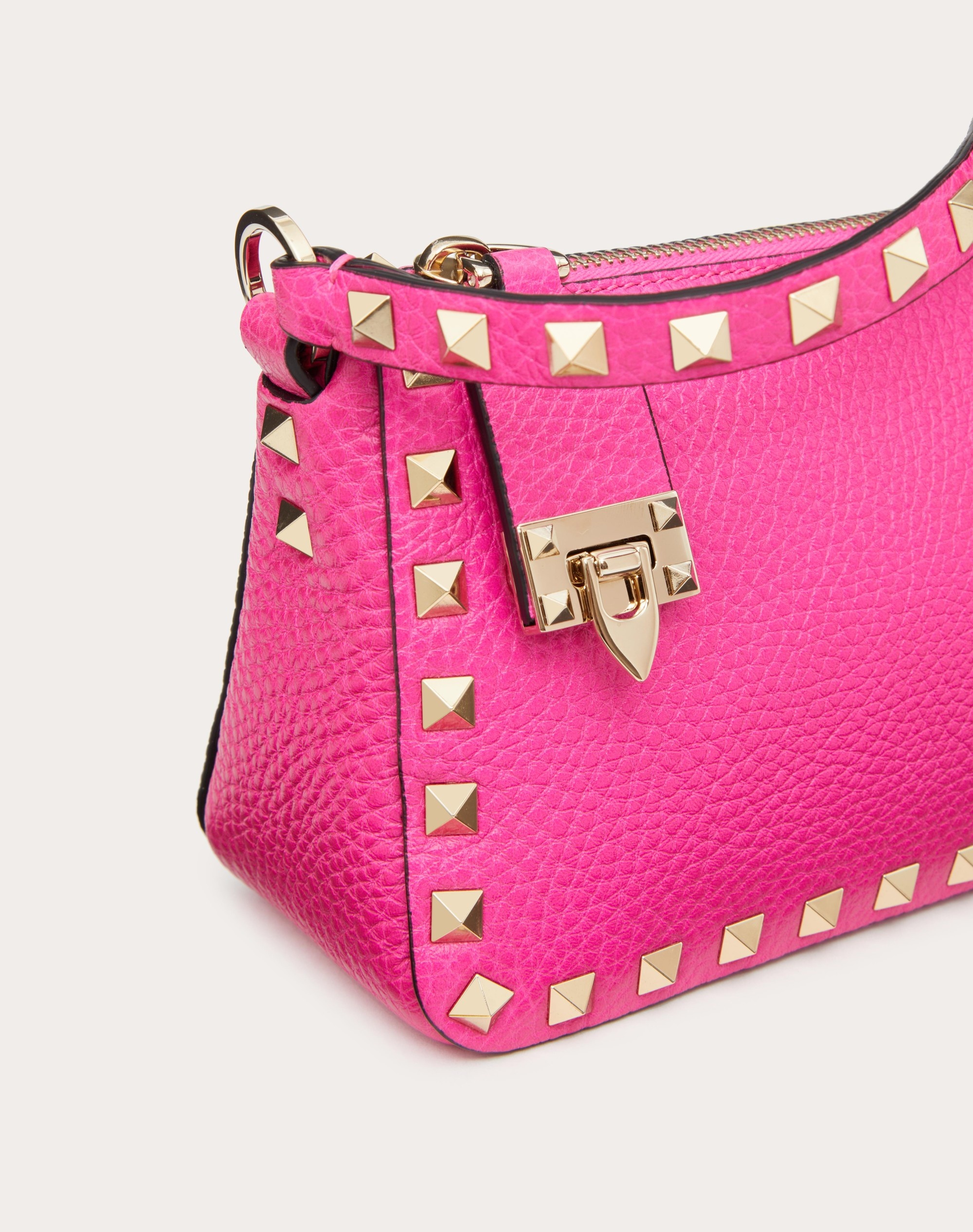 SMALL ROCKSTUD GRAINY CALFSKIN CROSSBODY BAG - 8