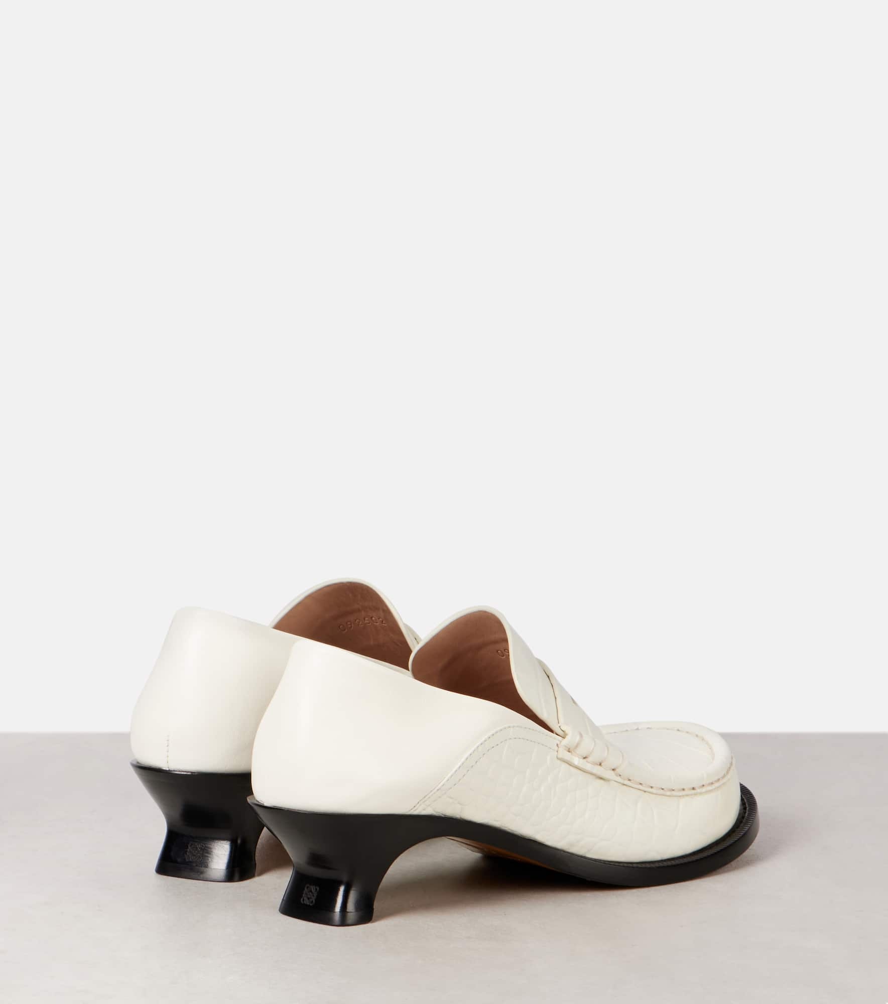 Campo 45 croc-effect leather loafer pumps - 2