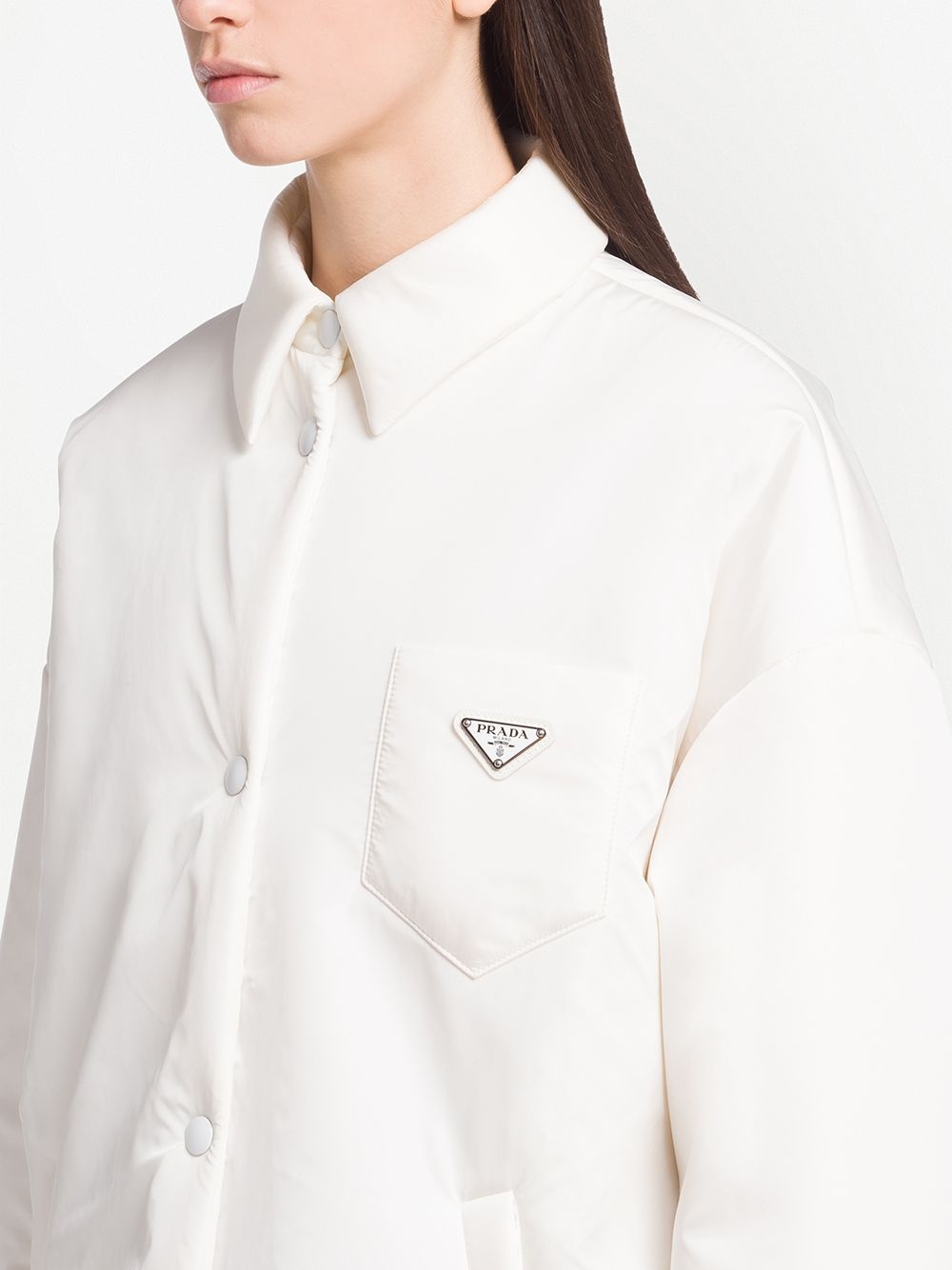Prada Re-Nylon padded shirt jacket | farfetch | REVERSIBLE