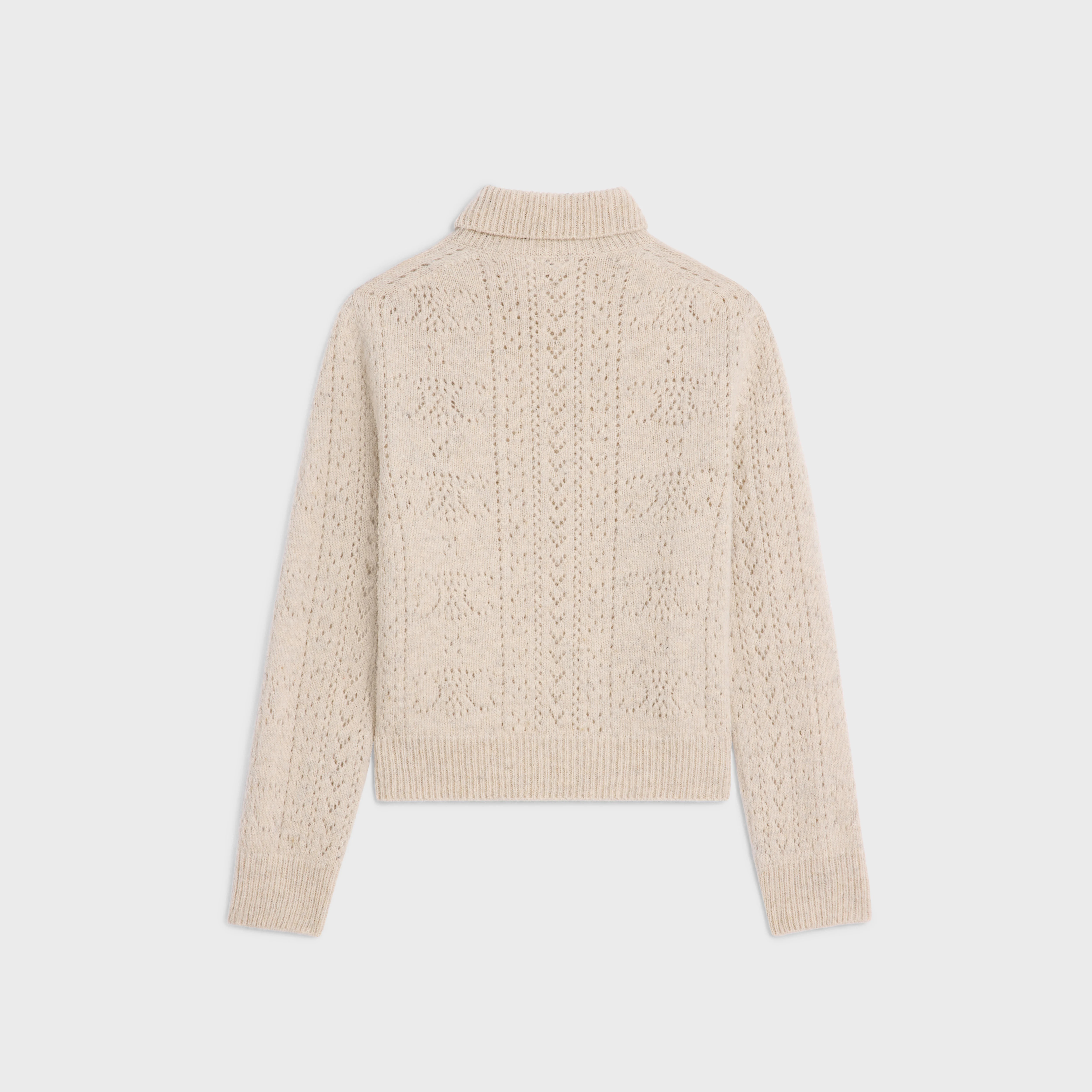 turtleneck sweater in Shetland pointelle - 2