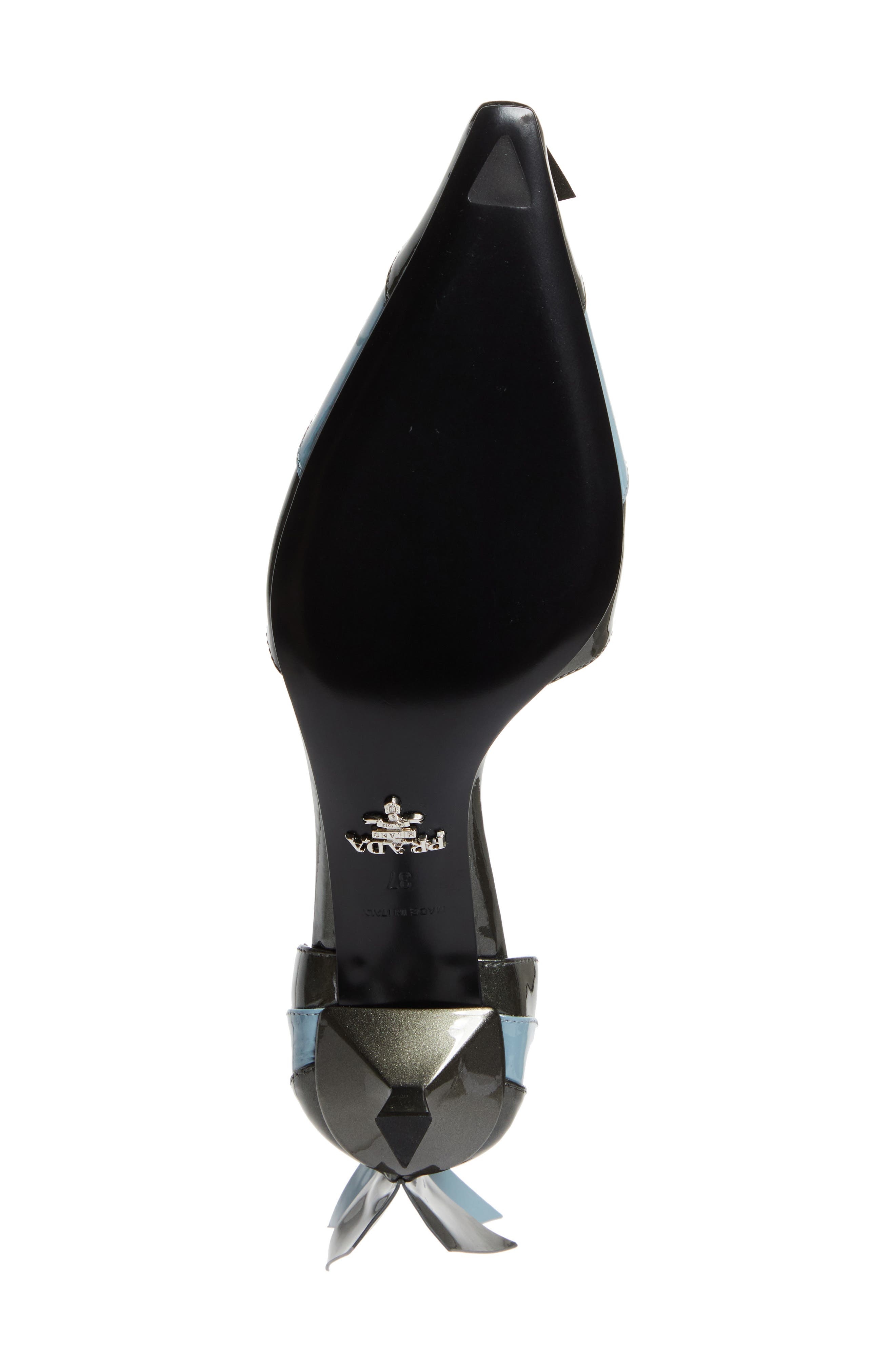 Prada Colorblock Pointed Toe d'Orsay Pump in Antracite/Astrale at Nordstrom - 6