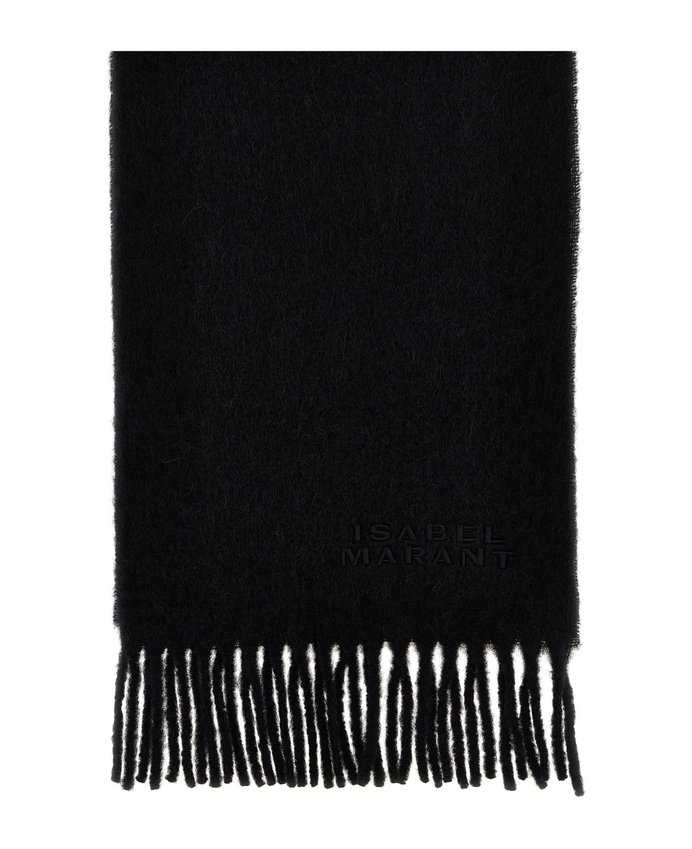 'firny' Black Alpaca Blend Scarf - 2