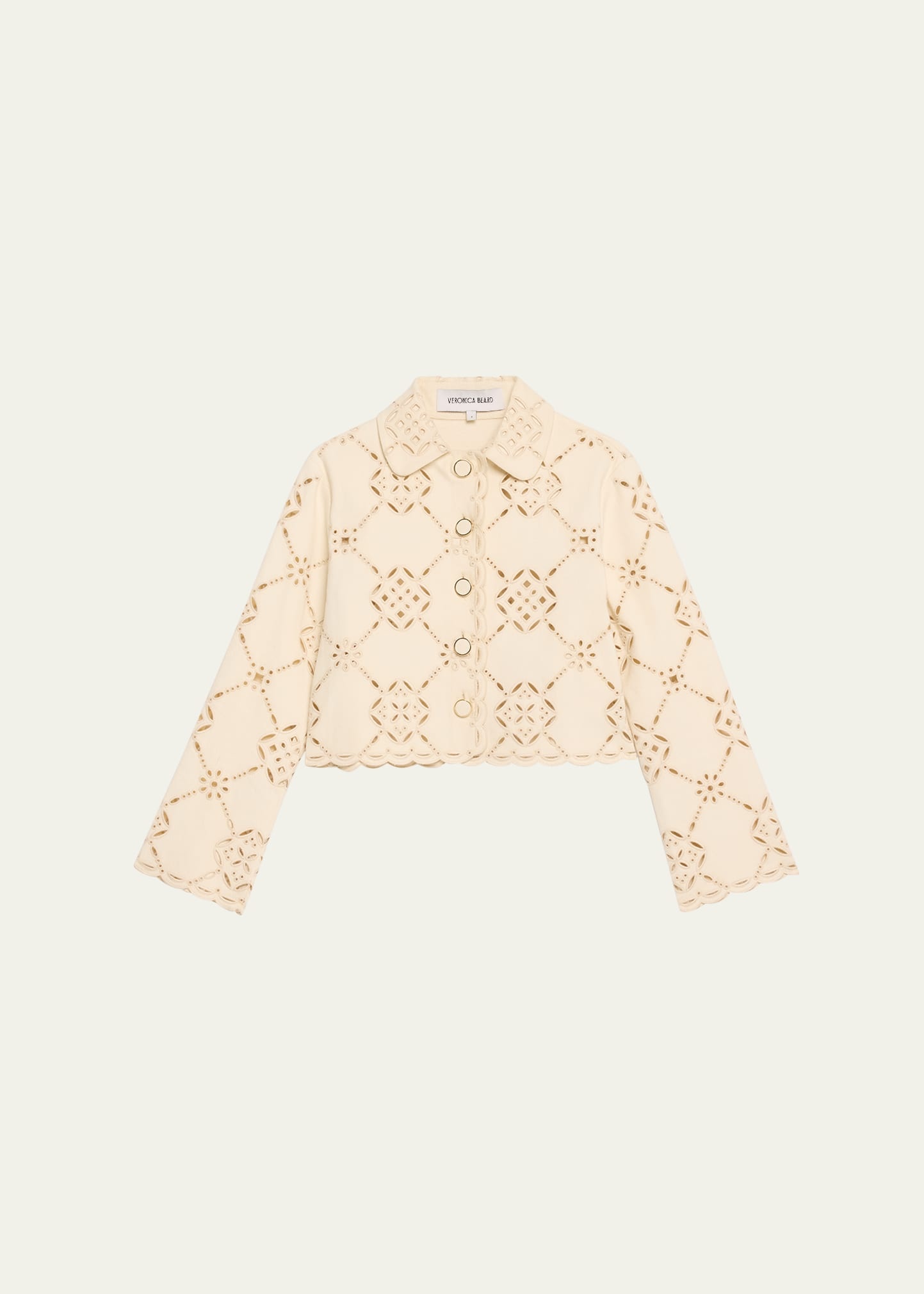Adelaide Scalloped Eyelet-Embroidered Jacket - 1