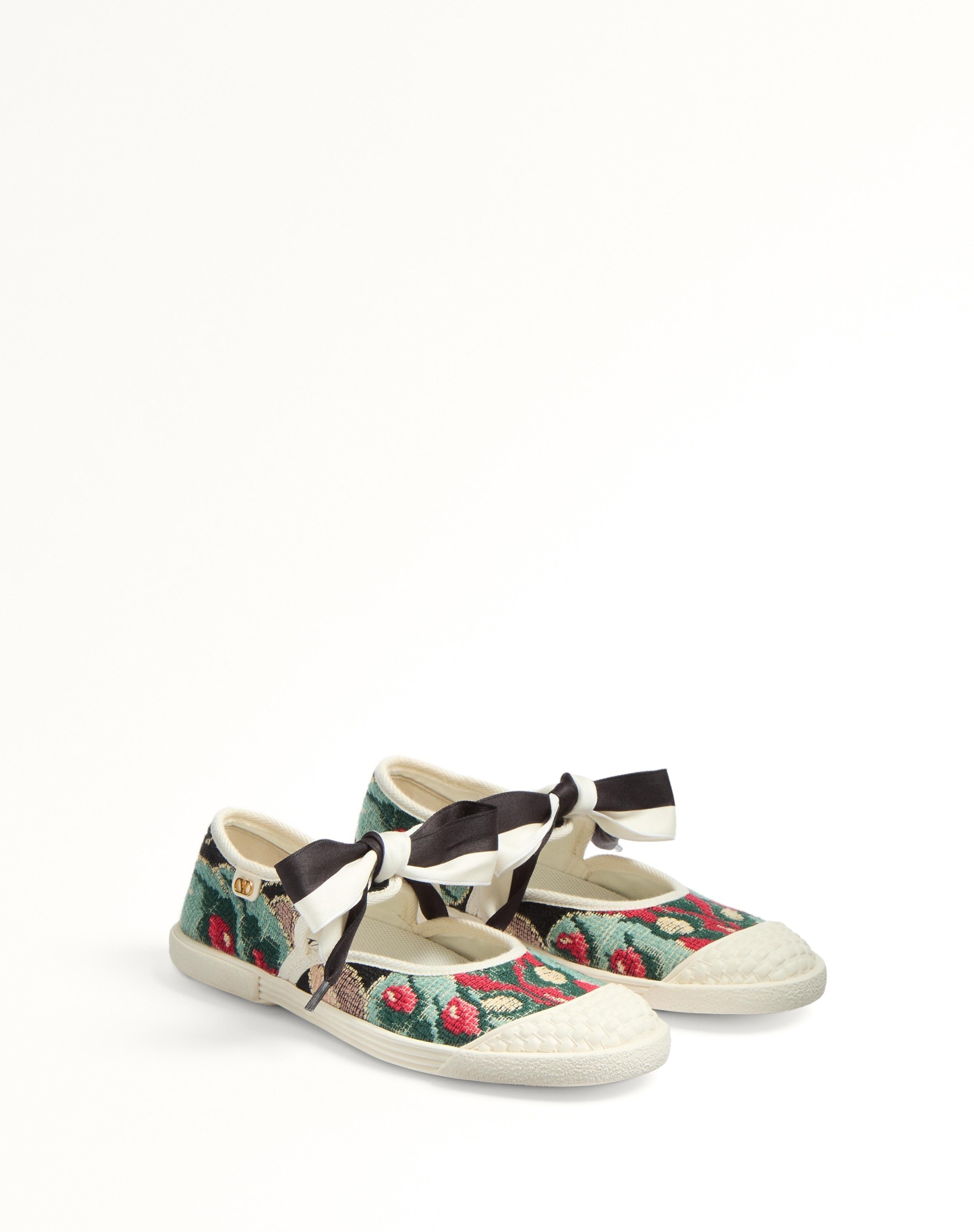 BALLERINA BAY BY BAY SNEAKER IN JACQUARD FABRIC WITH FLORAL EMBROIDERY - 3