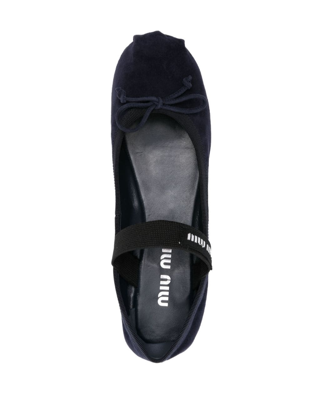 bow-detail suede ballerina shoes - 4