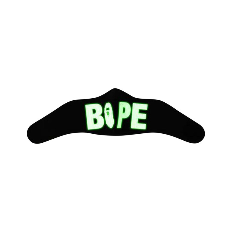 A BATHING APE® BAPE Glow In The Dark Mask 'Black' outlook