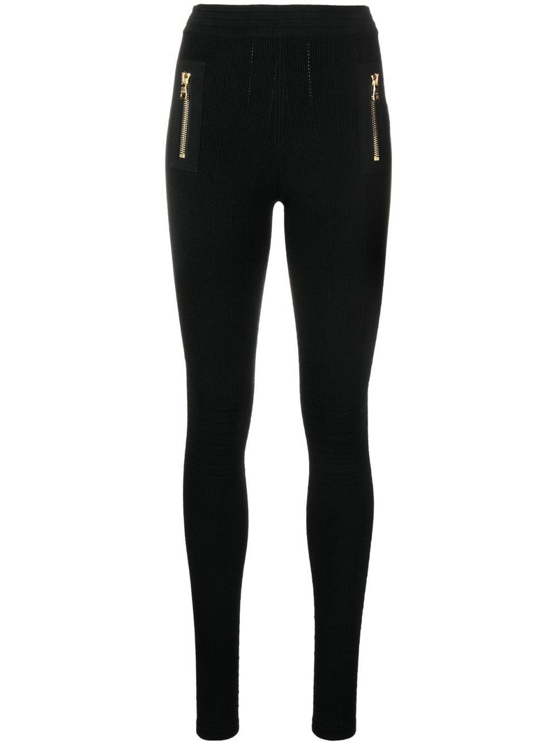 panelled slim-cut leggings 1