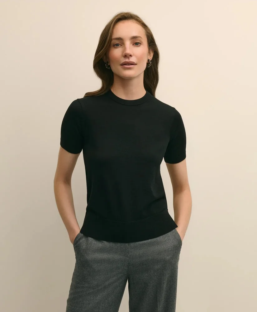 Ultimate Merino Wool Short-Sleeve Sweater Shell - 1