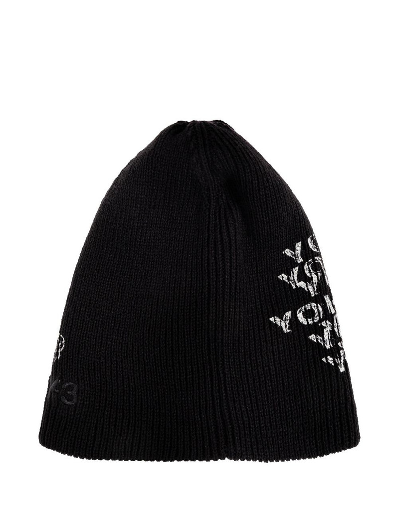 Y-3 graphic beanie outlook