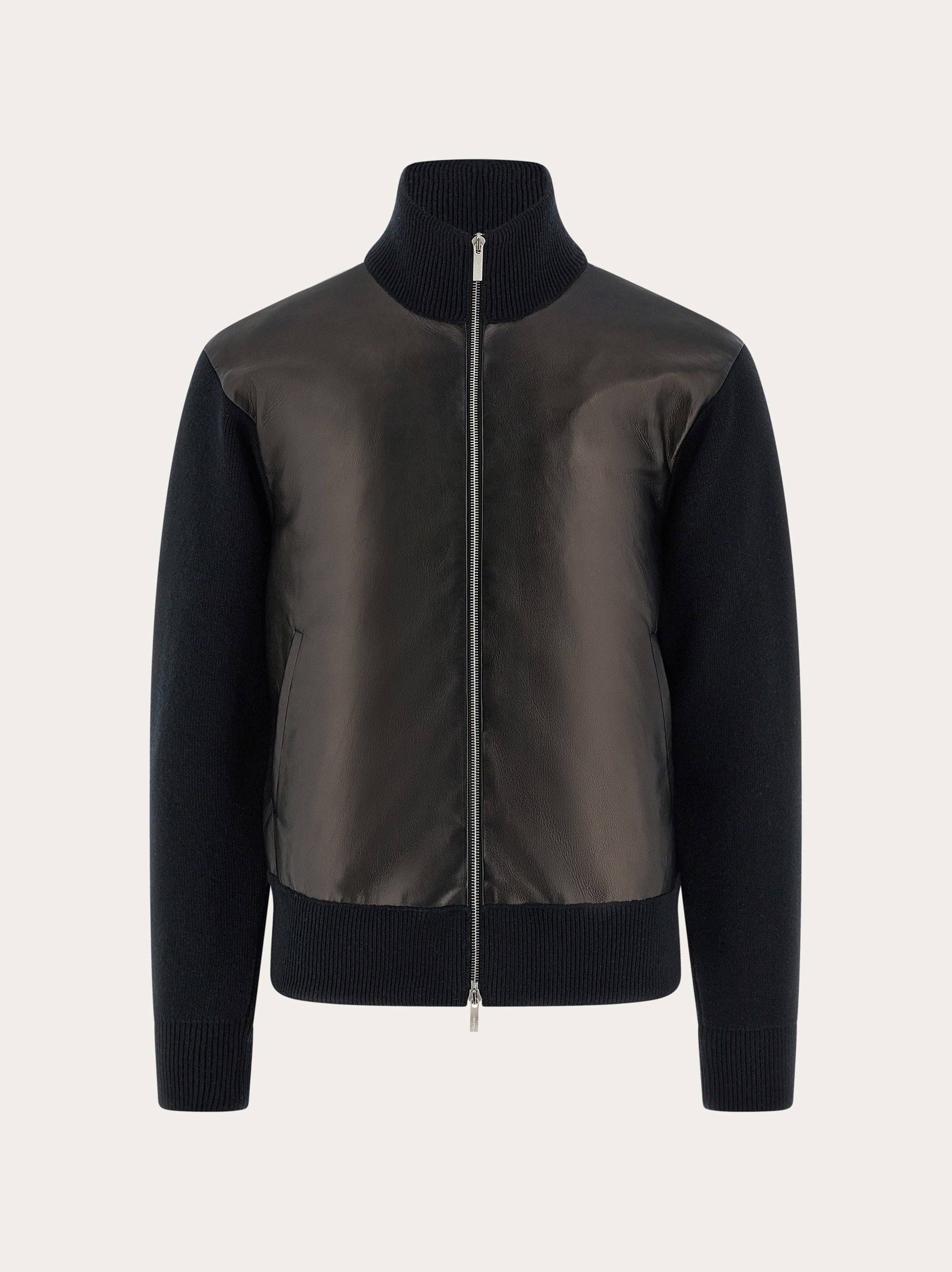 Blouson with leather inserts - 1