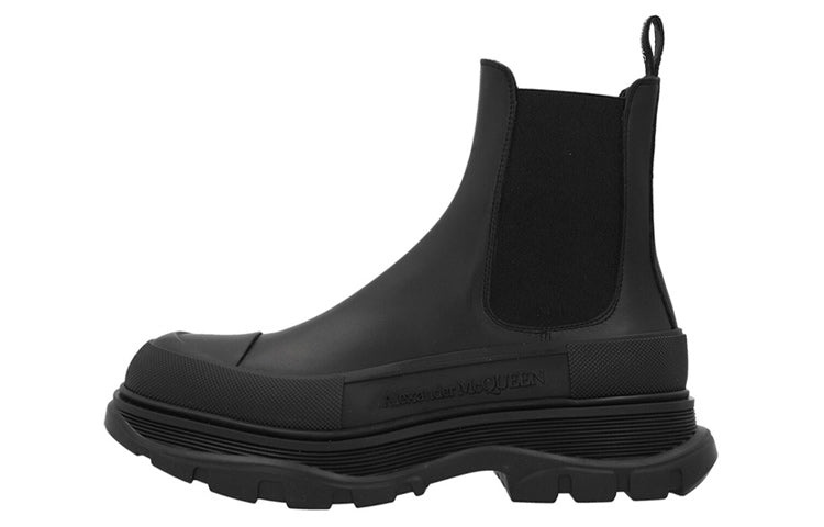Alexander McQueen Leather Chunky Chelsea Boots 'Black' 705672WHZ611081 - 2