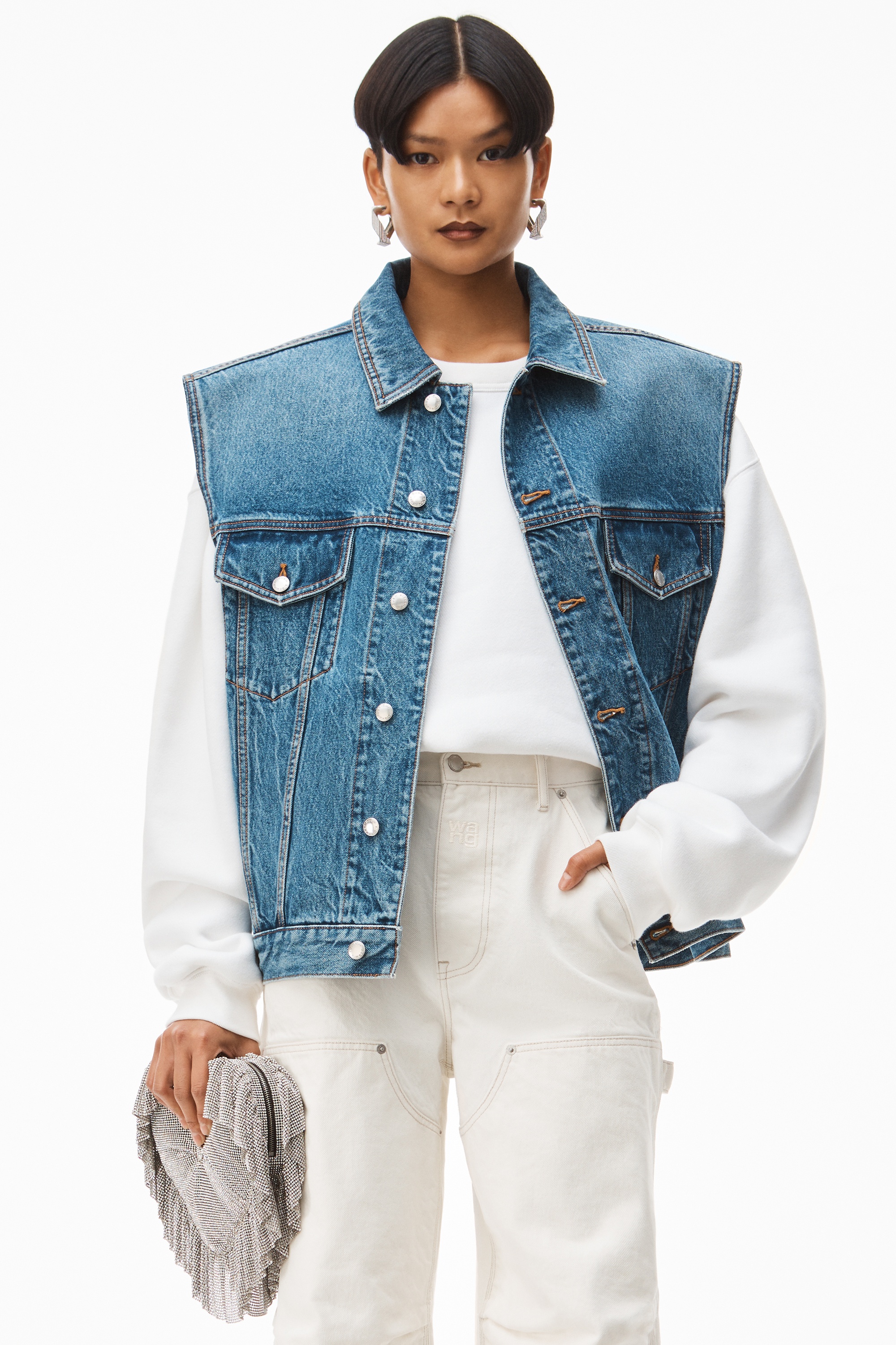 DOUBLE FRONT CARPENTER PANT IN DENIM - 4