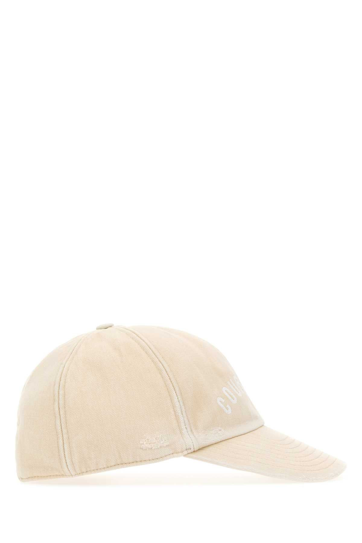 Courreges Women Sand Cotton Baseball Cap - 2