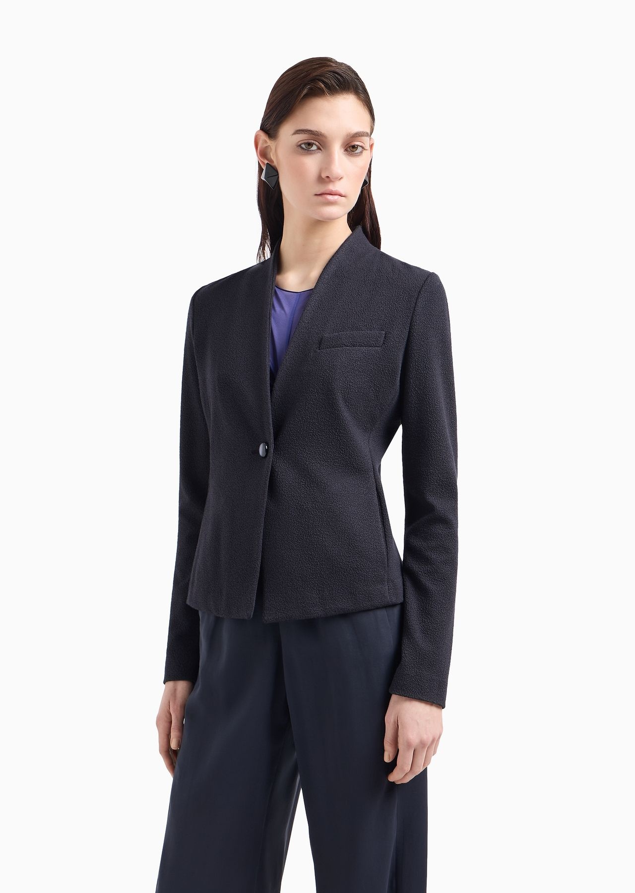 Single-breasted jacket in jacquard - 2
