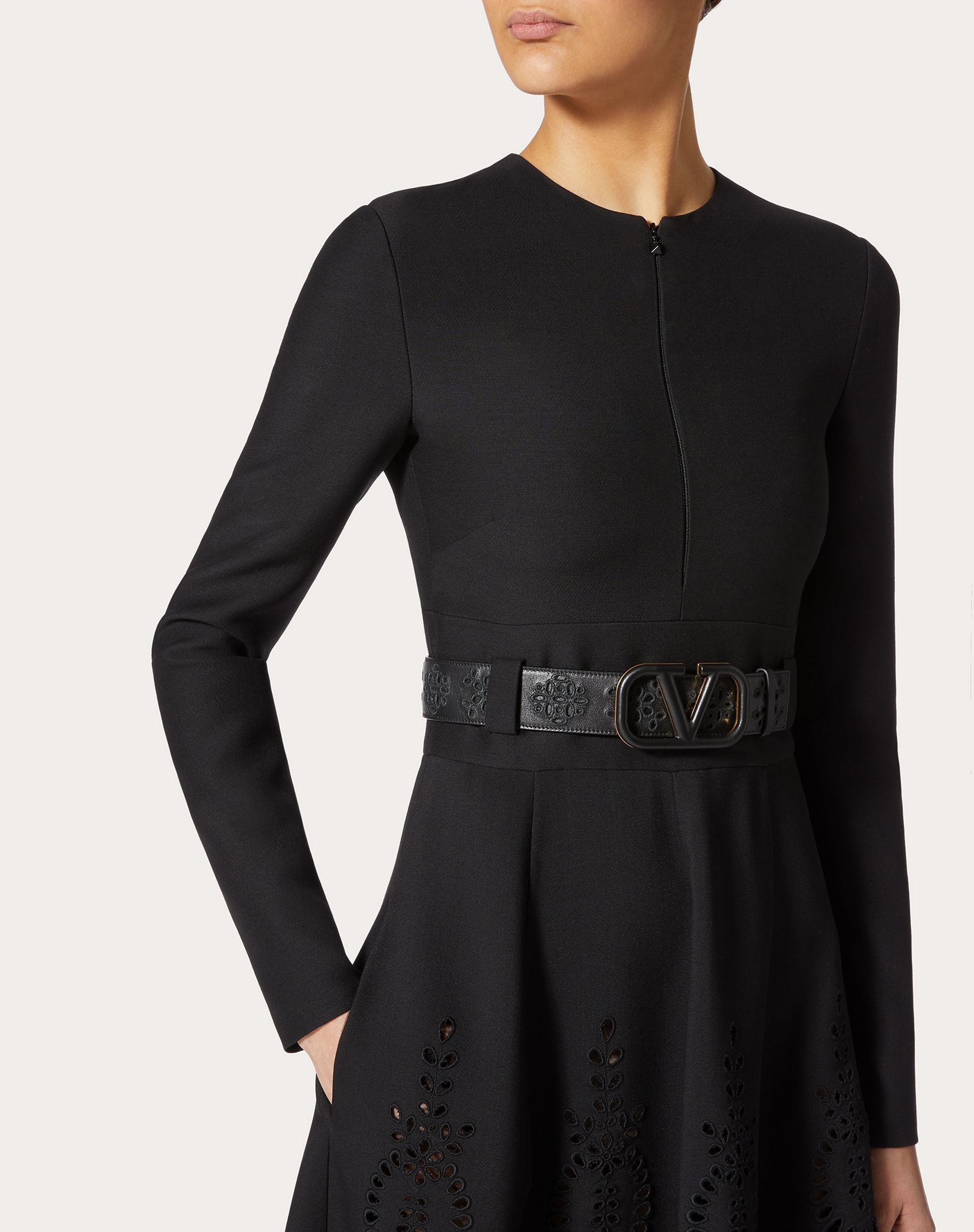 VLOGO SIGNATURE BELT IN CALFSKIN WITH SAN GALLO EMBROIDERY 40 MM - 5
