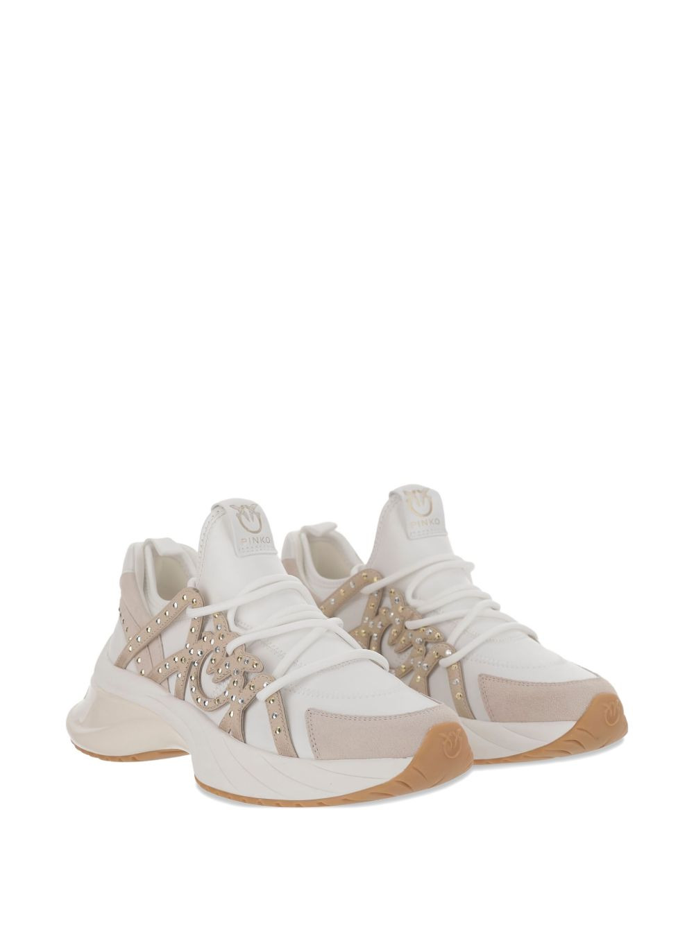 Ariel rhinestone-embellished lace-up sneakers - 2