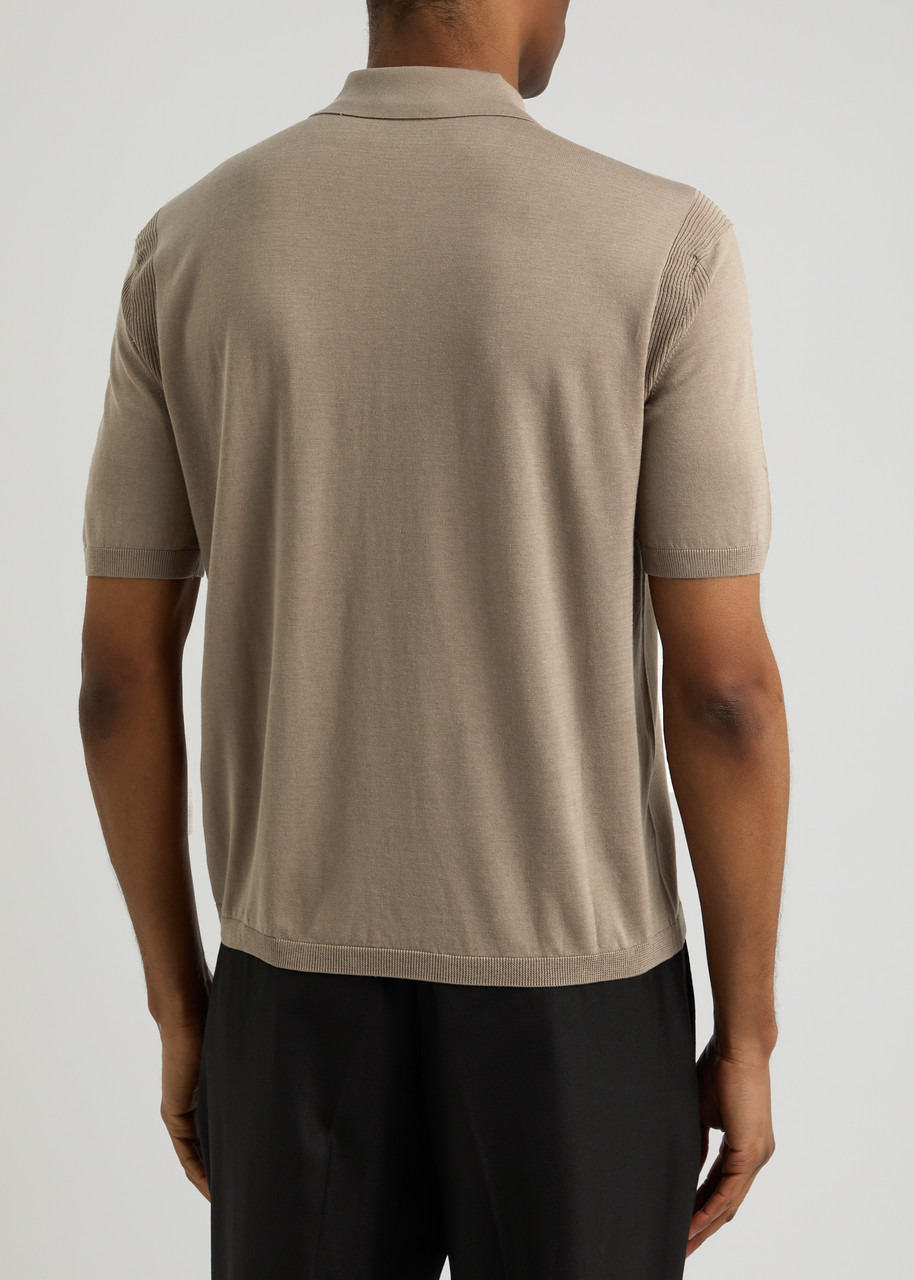 Emporio Armani Half-zip Jersey-knit Polo Shirt - 3