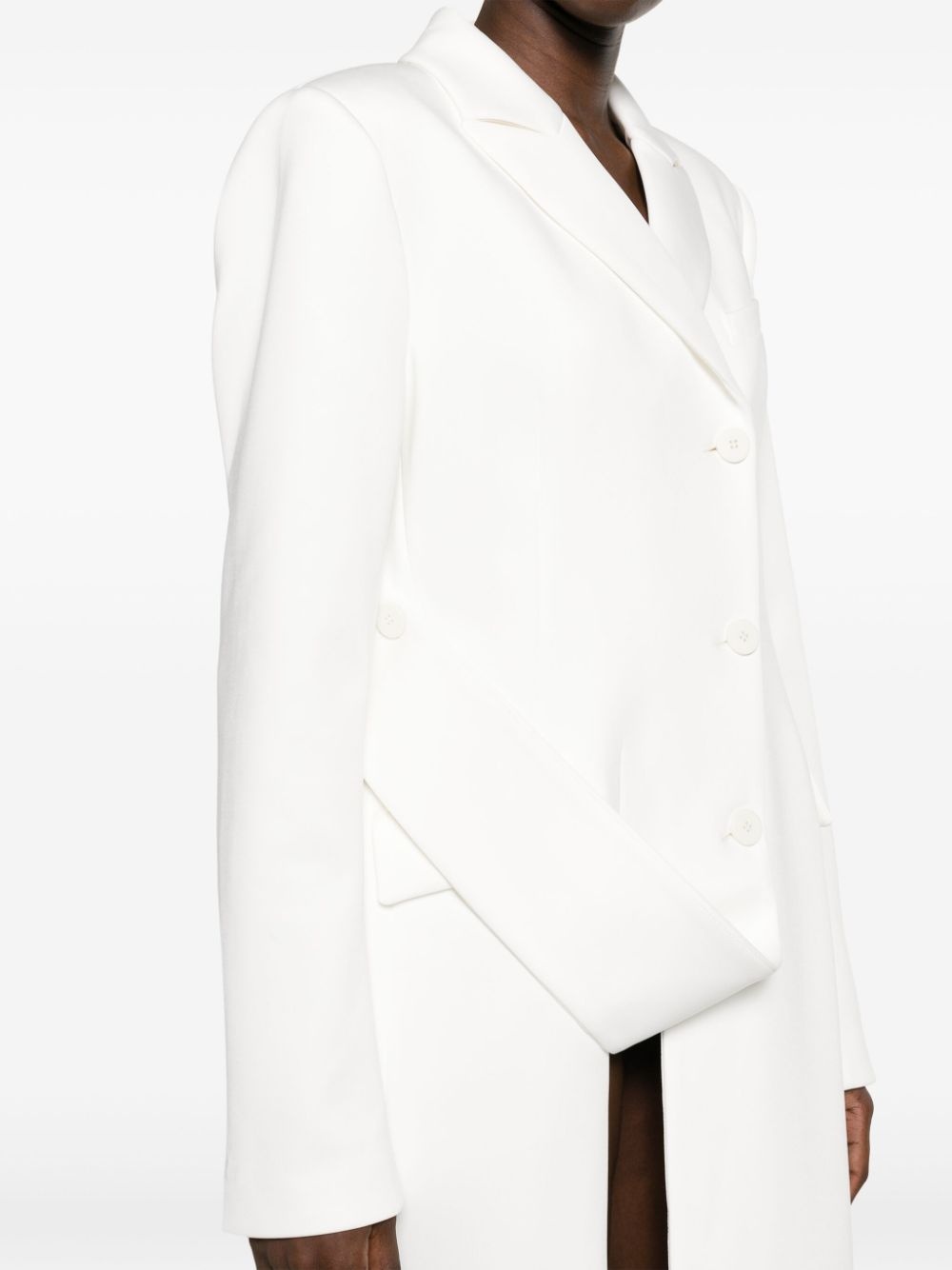 split scuba-jersey maxi coat - 5