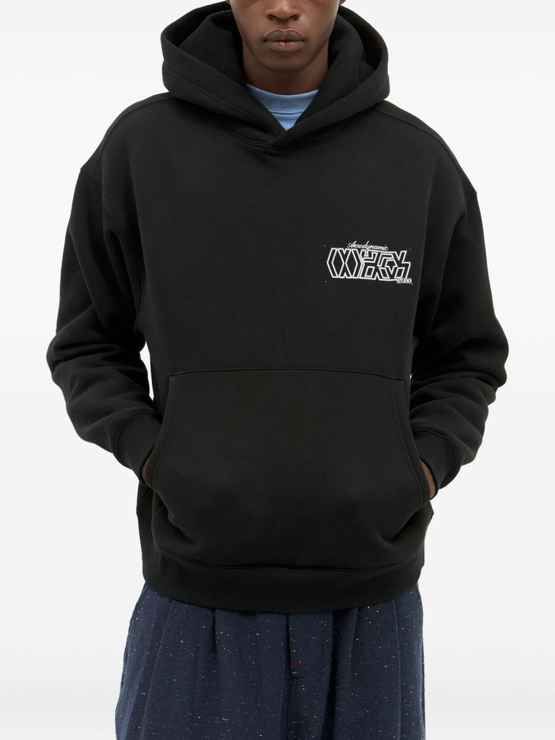 logo-embroidered hoodie 1