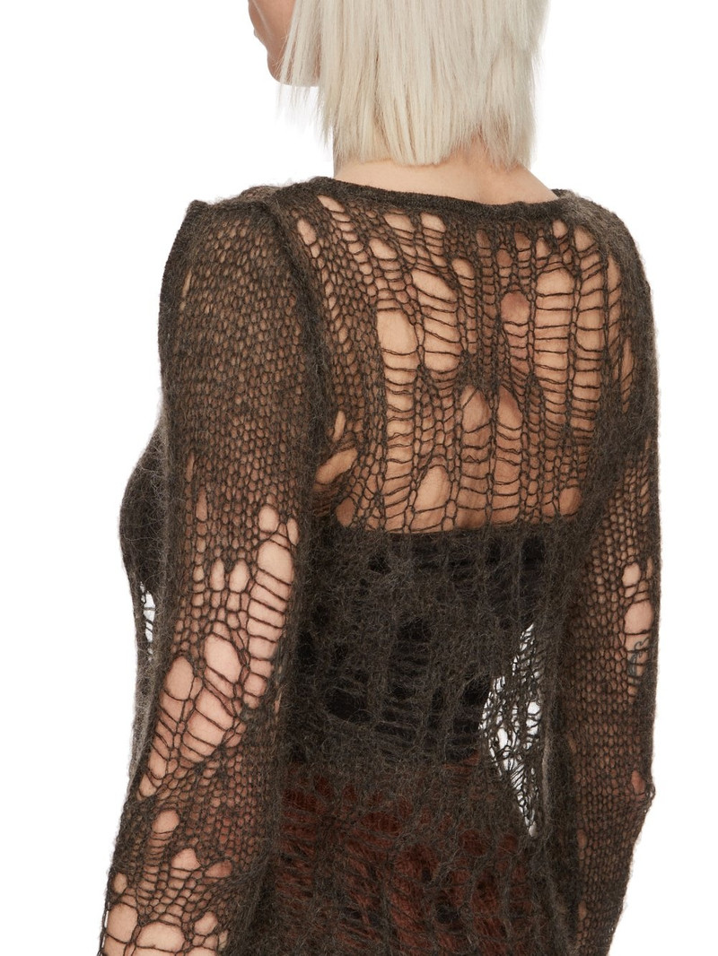 Rick Owens Easy Long open-knit top outlook