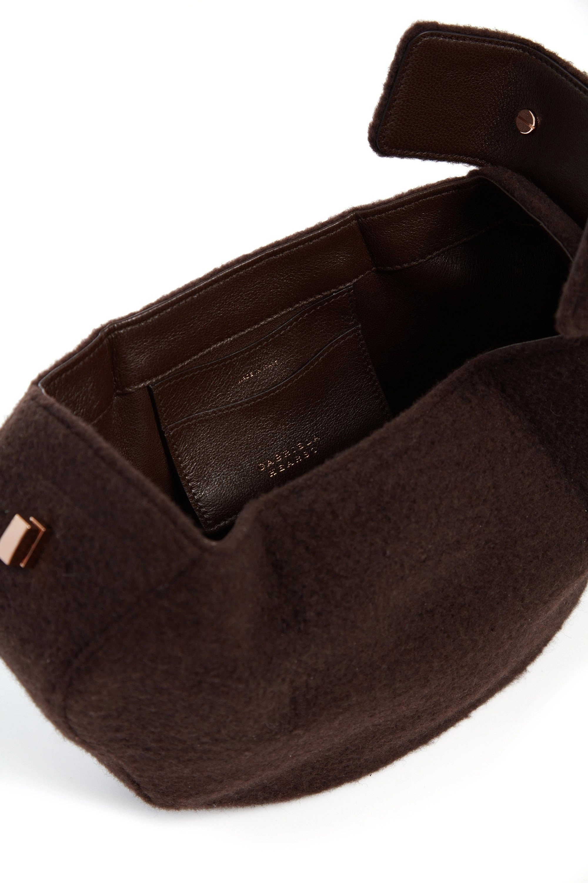 Nina Bag in Chocolate Cashmere Felt - 5