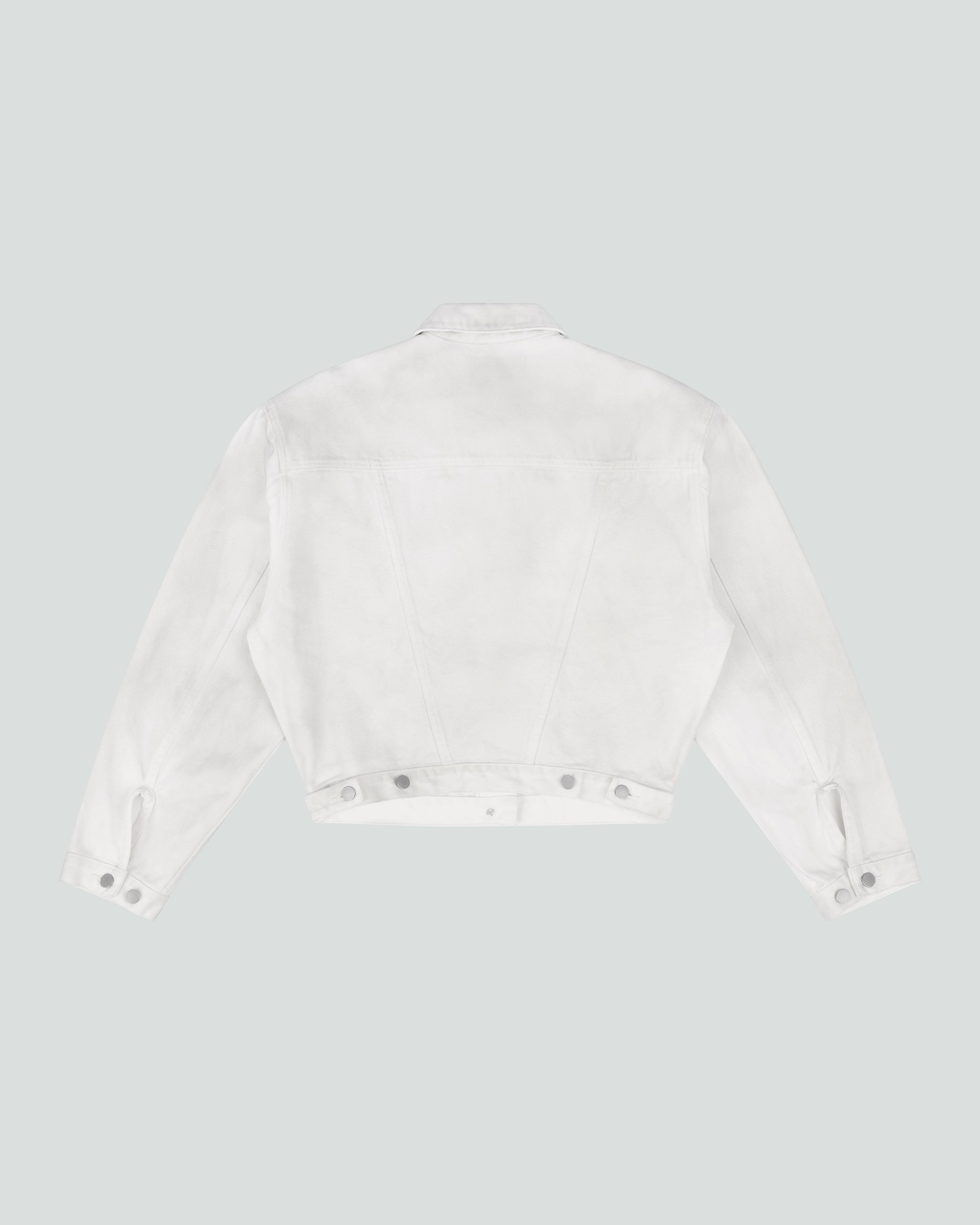 SHRUNKEN DENIM JACKET BONE - 2