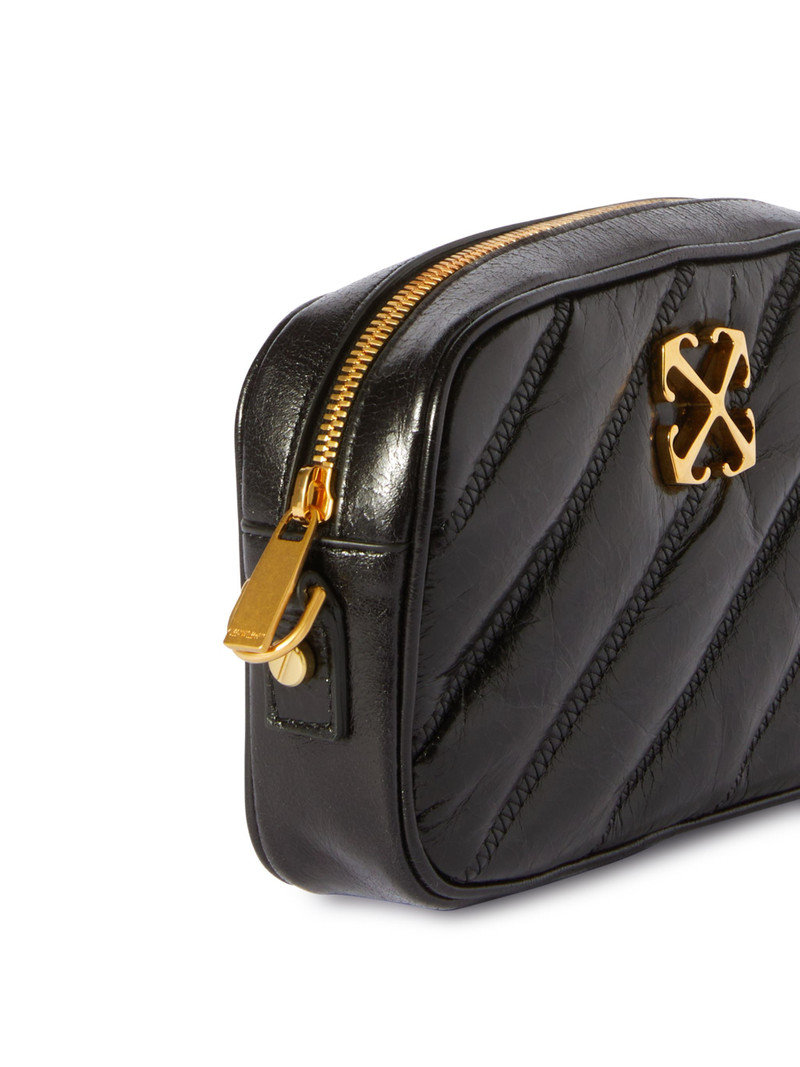 Black Quilted Camera Bag 7