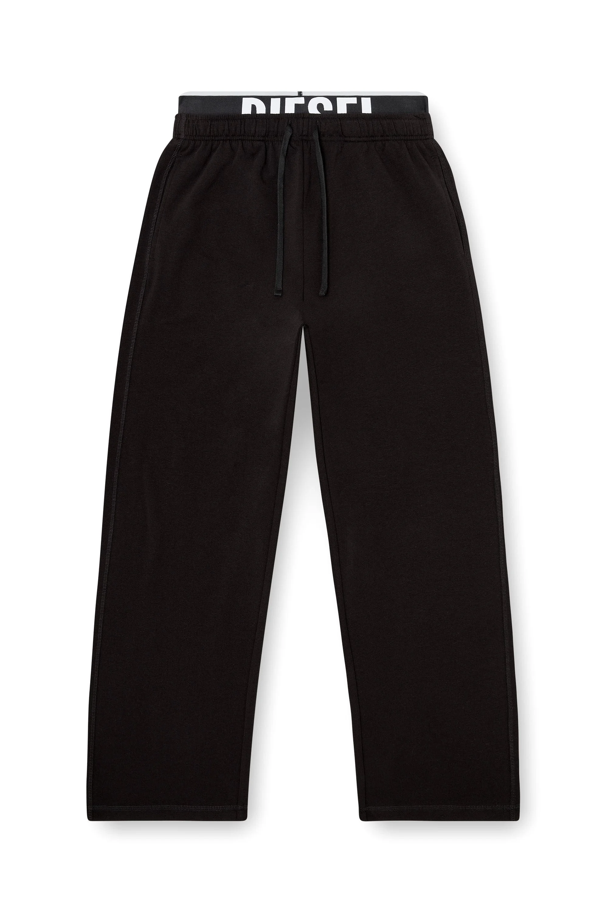COTTON SWEATPANTS WITH DIESEL LOGO WAISTBAND - 1