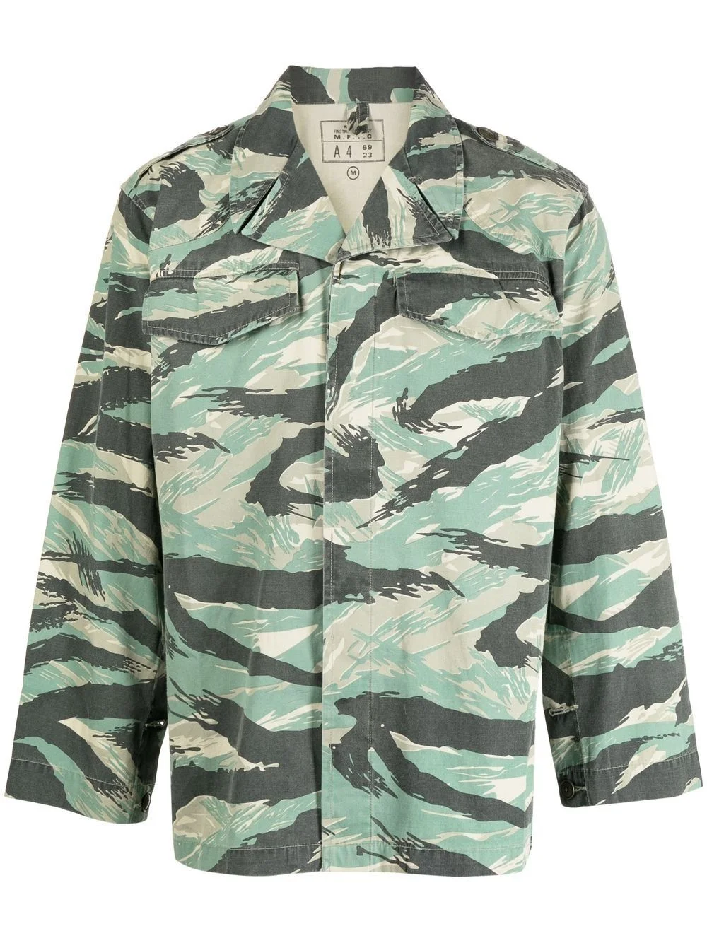 camouflage-print long-sleeve shirt - 1