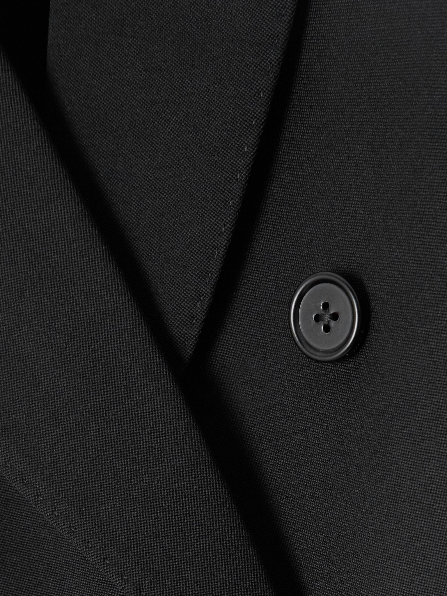 Double-breasted wool blazer Black - 5