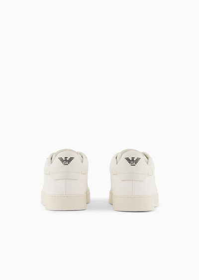 EMPORIO ARMANI Nylon sneakers with jacquard all-over eagle outlook