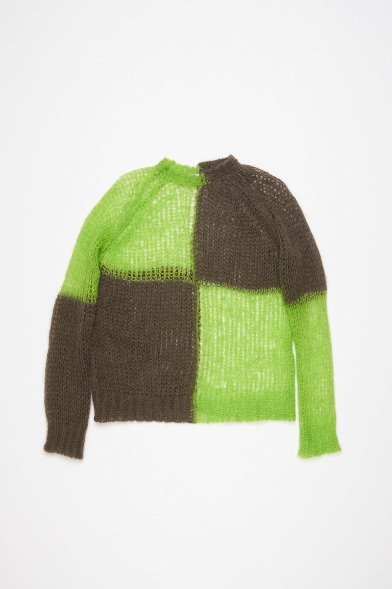 Loose knit mohair jumper - Green/khaki - 1