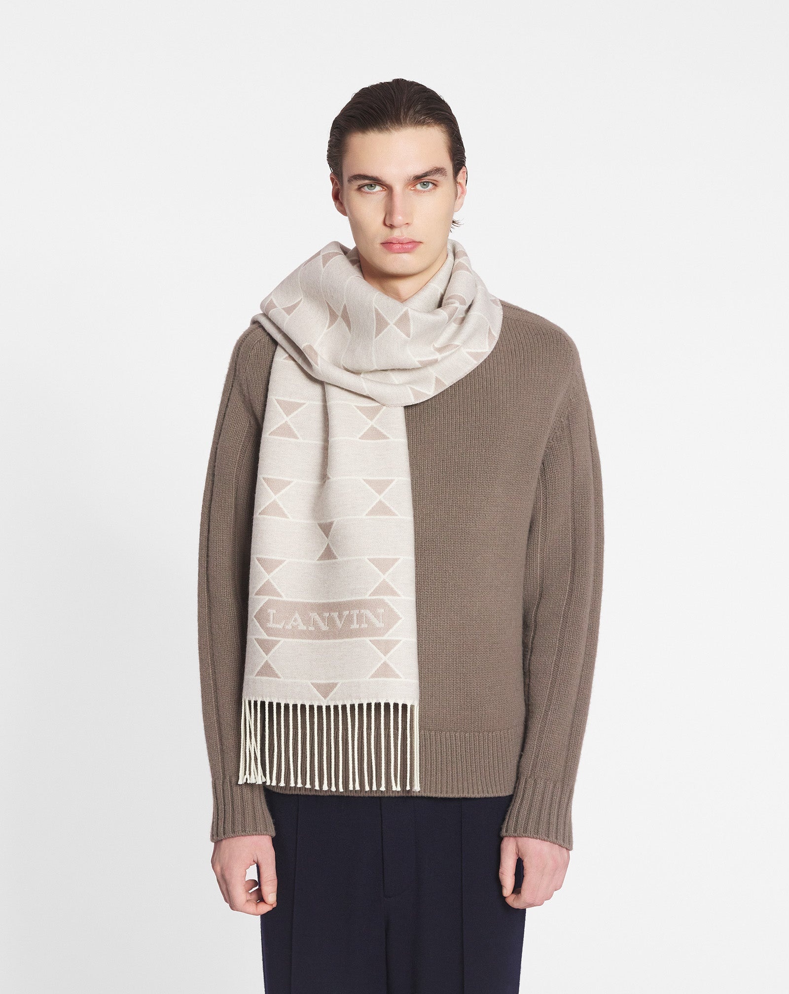TWO-TONE WOOL SCARF - 3