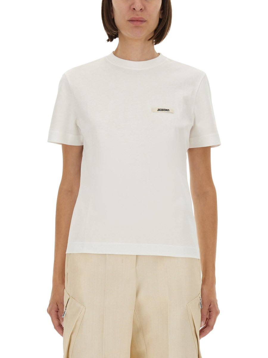 T-SHIRT A MANICHE CORTE GROS GRAIN - 1