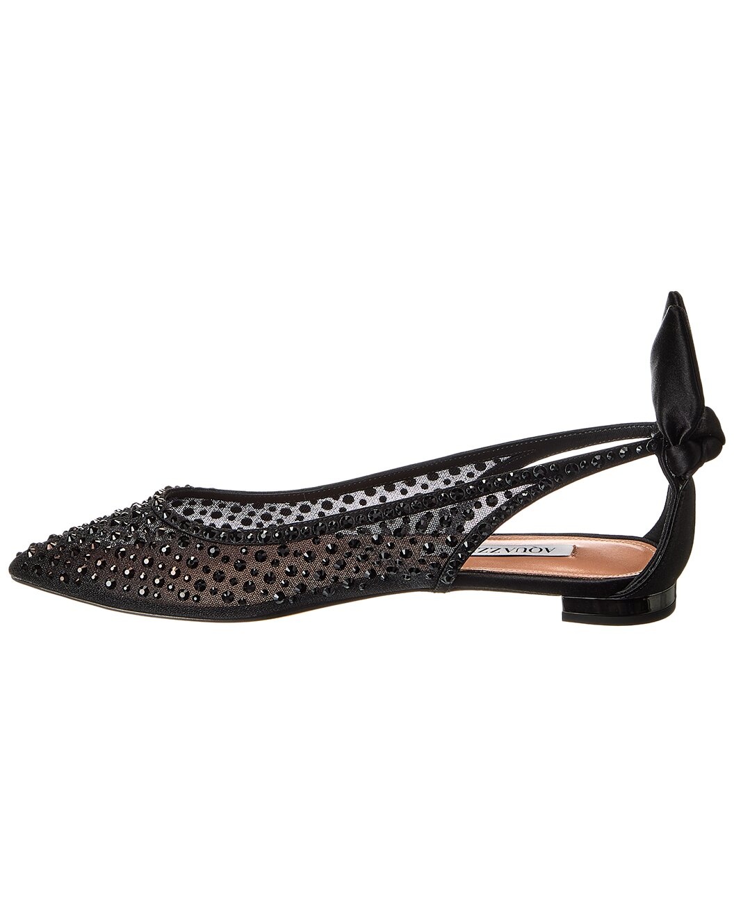 Aquazzura Bow Tie Mesh & Satin Flat - 2