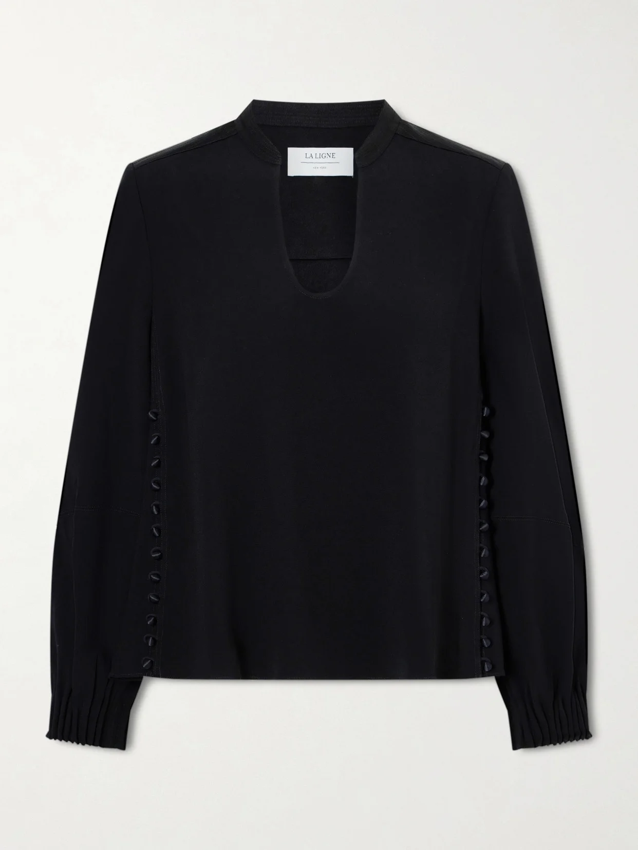 Francine Button-detailed Crepe Blouse - 1